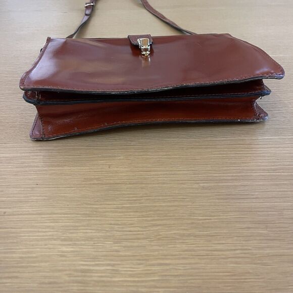 Vintage Made in Italy for The Broadway Leather Shoulder Crossbody Bag - Picture 4 of 11